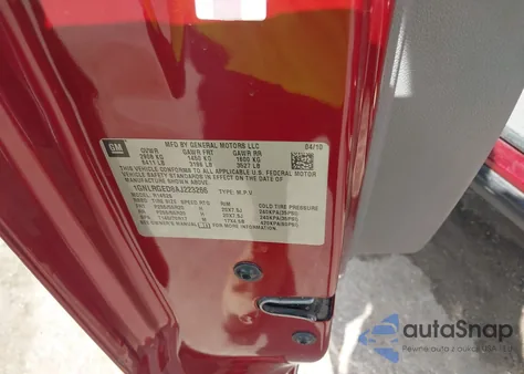 2010 Chevrolet Traverse Lt из США, поврежденный, VIN 1GNLRGED8AJ223266